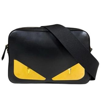 Fendi Pre-owned Cross Body Bags, male, Black, Size: ONE SIZE Pre-owned Vintage Shoulder Bag
