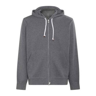 Brunello Cucinelli Lead Zip-Up Hoodie, Size X-Small