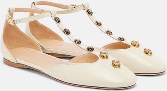 Chlo&eacute; Chlo&eacute; Celeste embellished leather flats