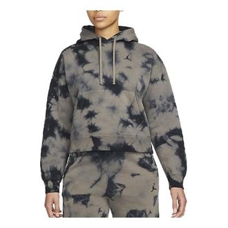 Air Jordan (WMNS) Air Jordan itage Tie Dye Fleece Sports Hoodie Olive Grey DM5239-040