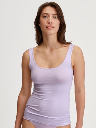CALIDA Shirttop CALIDA Natural Comfort, Damen, Gr. XXS (32/34), lila (orchid petal), Single Jersey, Obermaterial: 92% Baumwolle, 8% Elasthan, h&uuml;ftbedeckend, 