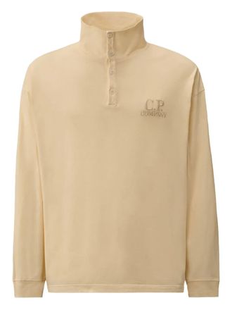 C.P. Company logo-embroidered polo shirt - men - Cotton - 3XL - Neutrals