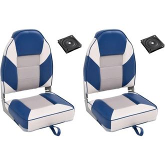 vidaXL Set De Asientos Plegables Para Barco 4 Uds Con Respaldo Alto Vidaxl