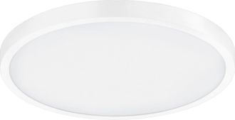 Loops Flush Ceiling Light Colour White Shade White Plastic Remote Control LED 20W Incl