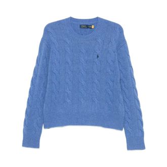 Polo Ralph Lauren Su&eacute;ter de lana y cachemira con tejido de ochos - Knitwear - Mujer - Azul - XS