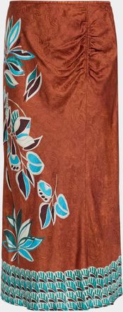Johnny Was Endora Floral Viscose-Silk Midi Skirt