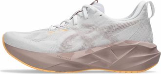 Asics Womens Novablast 5 Running Shoes In White/fawn