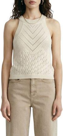 Vero Moda Sapphire Sands Openwork Tank in Birch at Nordstrom Rack, Size X-Small