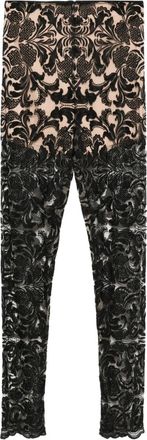 Gemy Maalouf floral lace trousers - Black