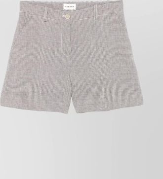 Parosh high waist checked print shorts