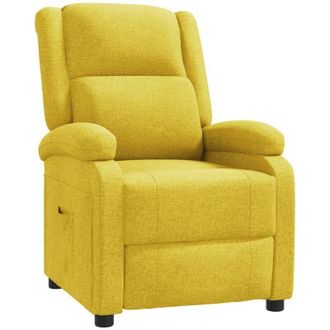 vidaXL Sill&oacute;n Reclinable De Tela Amarillo Vidaxl