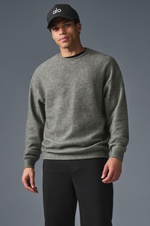 Alo | Triumph Restore Crew Neck Sweatshirt in Grey Triblend, Size: Medium