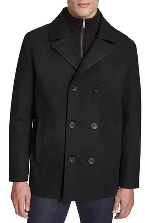 Kenneth Cole Classic Wool Peacoat in Black at Nordstrom Rack, Size Xx-Large