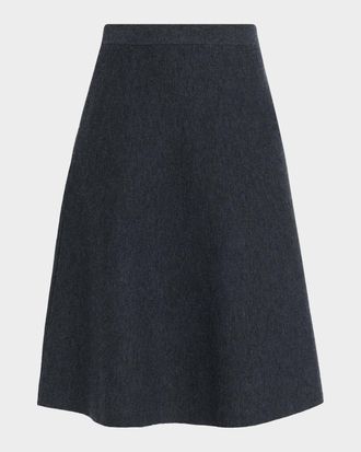TSE Knit A-Line Midi Skirt