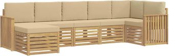vidaXL Conjunto De Sof&aacute;s De Exterior 7 Uds. Y Beige Vidaxl