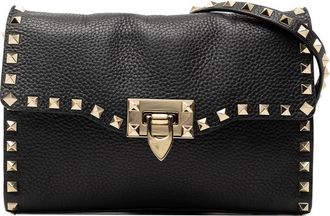 Valentino Pre-owned Valentino Small Grainy Calfskin Rockstud Flap Crossbody Ladies 1UNDT8Y4AZKK9HE9