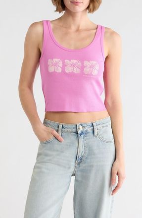 Billabong Three Of a Kind Cotton Graphic Tank in Sweet Orchid at Nordstrom Rack, Size X-Small