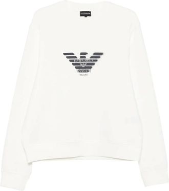 Emporio Armani Hoodies & sweatvesten, Heren, Wit, 2Xl, Sweatshirt