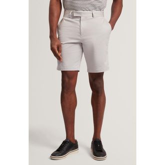 Ted Baker Loweton Slim Fit Stretch Cotton Chino Shorts in Lt-Grey at Nordstrom, Size 36