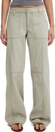 Cotton On Womens Lexi Low Rise Utility Pant in Frosted Slate at Nordstrom, Size 10