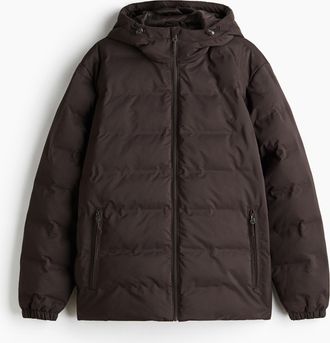 H&M Wasserabweisende Pufferjacke in Regular Fit - Brown