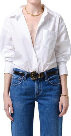 Citizens Of Humanity Thea Boyfriend Shirt in Optic White at Nordstrom, Size X-Small