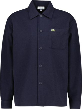 Lacoste Heavy Flannel Overshirt - Heren - Zomerjassen - Blauw - S - Polyester - Jassen