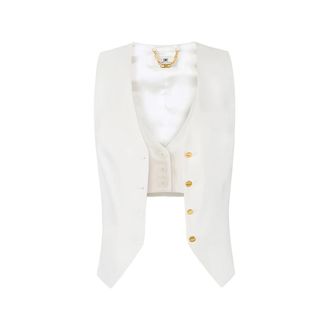 Elisabetta Franchi Asymmetric Cuts Waistcoat