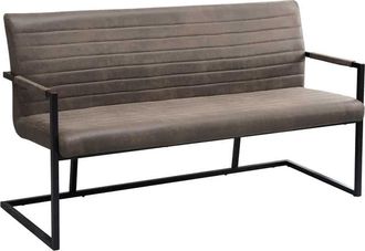 Global Interiors Freischwinger Sitzbank Loft mit Samtbezug - Vintage Taupe