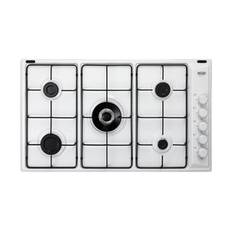 DeLonghi Placa De Cocina Delonghi Flb 59 Dd Blanca Empotrable 86 Cm Gas 5 Fuegos