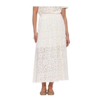 Object Object - Objbianca MW LO Long Skirt - Dames - Rokken - Beige - Maat: S
