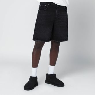Represent Black denim Bermuda shorts