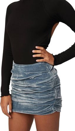 Georgia Alice Velvet Mini Skirt In Mist