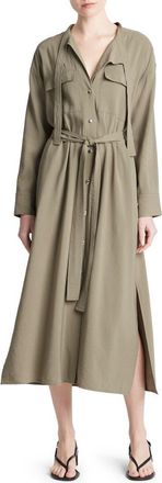 Vince Long Sleeve Utility Shirtdress in Lt Sea Fern at Nordstrom Rack, Size Medium