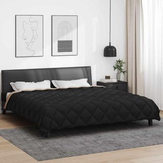 vidaXL Vidaxl Duvet Invernale 200 X 220 Cm 450 Gsm Nero E Talpa