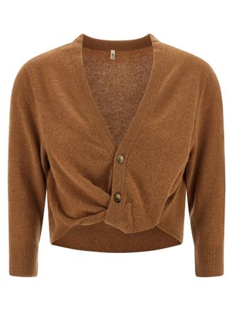 R13 Brown Cashmere Womens Cardigan