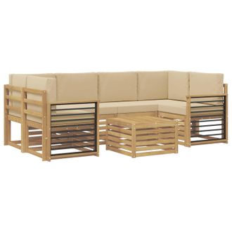vidaXL Juegos De Sof&aacute;s Madera De Acacia S&oacute;lida Vidaxl
