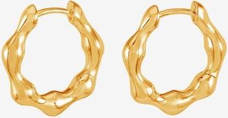 Dower & Hall Waterfall Hinged Huggie Hoops in Yellow Gold Vermeil at Nordstrom