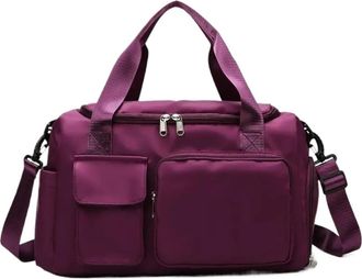 Generic Travel Bag Large Capacity Weekender Carry On Duffle Bags with Shoe Compartment Sports Fitness,Compatible For Shoulder(Darkpurple)