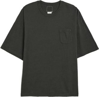 Visvim Jumbo chest-pocket T-shirt - men - Cotton - 5 - Black