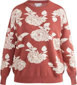 Usha trui met parels Dames Oud roze wit