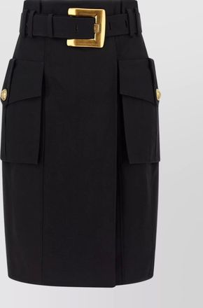Balmain waist belt cargo pocket skirt