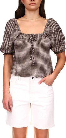 Sanctuary Remember Me Top In Chocolate Gingham