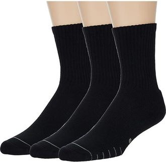 eurosock Slam Cool Crew 3-Pack Crew Cut Socks Shoes Black : LG (US Mens Shoe 9-11 - Womens Shoe 10-12), Spandex/Polyester/Nylon
