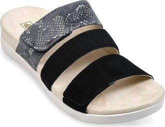 Spenco Womens Tessa Sandal In Black Snake