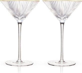 Viski Meridian Crystal Martini Glasses Set of 2 in Clear at Nordstrom