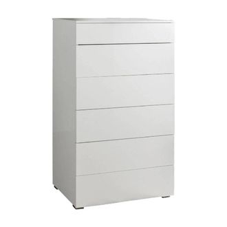 Composad Cassettone Linea privilegio Cm. 44 X 70 X H.118,2 - Bianco Laccato (6 Cassetti)