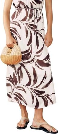 Bella Dahl Womens Shirred Cami Maxi Dress In Moroccan Palm Print