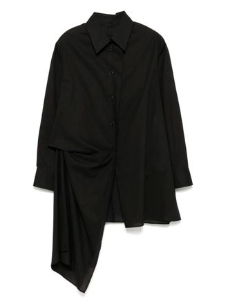 Yohji Yamamoto cotton asymmetric shirt - Black