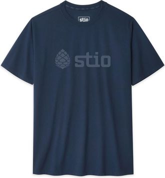 Stio | Unisex Logo Tee Shirt, Size Extra Small in Mountain Shadow